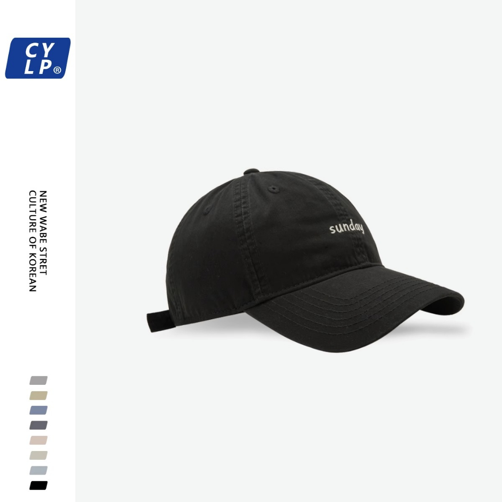 Mũ Lưỡi Trai Chất Liệu Cotton Thêu Chữ Phong Cách Hàn Quốc Thời Trang Cho Nam Nữ