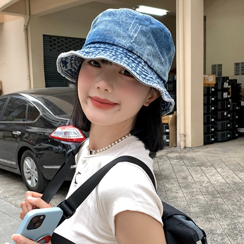 Nón Tai Bèo Denim Vành Rộng Thời Trang Mùa Hè Nhật Bản Dành Cho Nữ