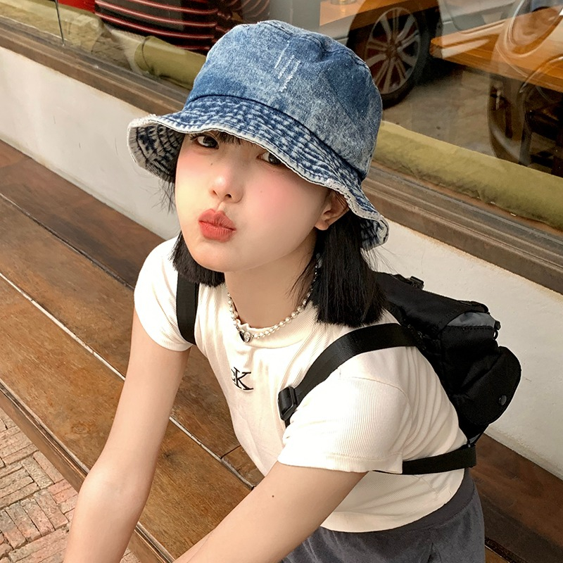 Nón Tai Bèo Denim Vành Rộng Thời Trang Mùa Hè Nhật Bản Dành Cho Nữ