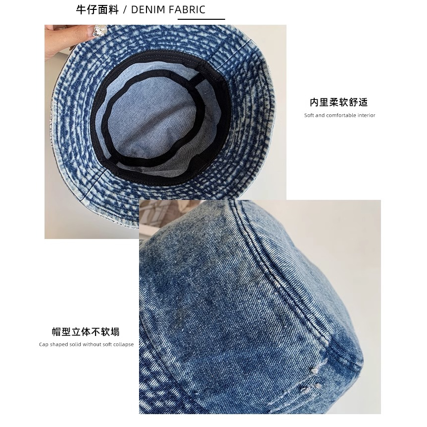 Nón Tai Bèo Denim Vành Rộng Thời Trang Mùa Hè Nhật Bản Dành Cho Nữ