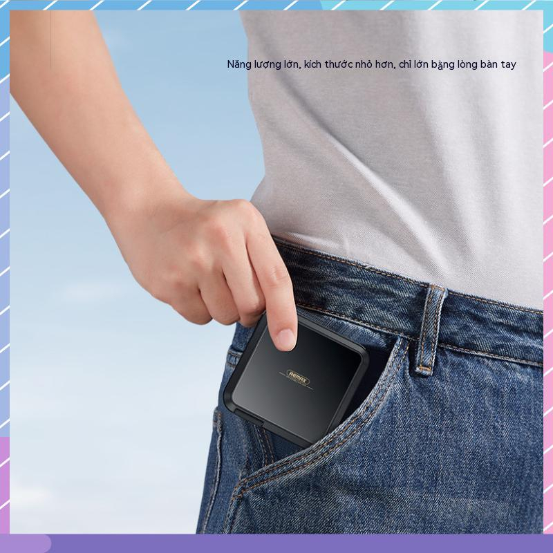 Sạc Dự Phòng REMAX Cao Cấp - comes Với 2 Dây 15000mAh Hỗ Trợ Sạc Nhanh Không Dây Cho Samsung / Xiaomi / oppo / vivo