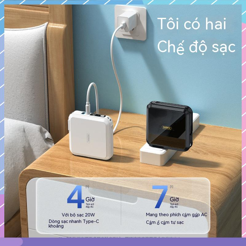 Sạc Dự Phòng REMAX Cao Cấp - comes Với 2 Dây 15000mAh Hỗ Trợ Sạc Nhanh Không Dây Cho Samsung / Xiaomi / oppo / vivo