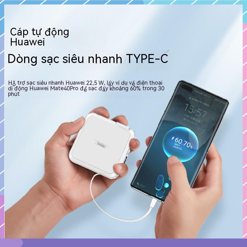 Sạc Dự Phòng REMAX Cao Cấp - comes Với 2 Dây 15000mAh Hỗ Trợ Sạc Nhanh Không Dây Cho Samsung / Xiaomi / oppo / vivo
