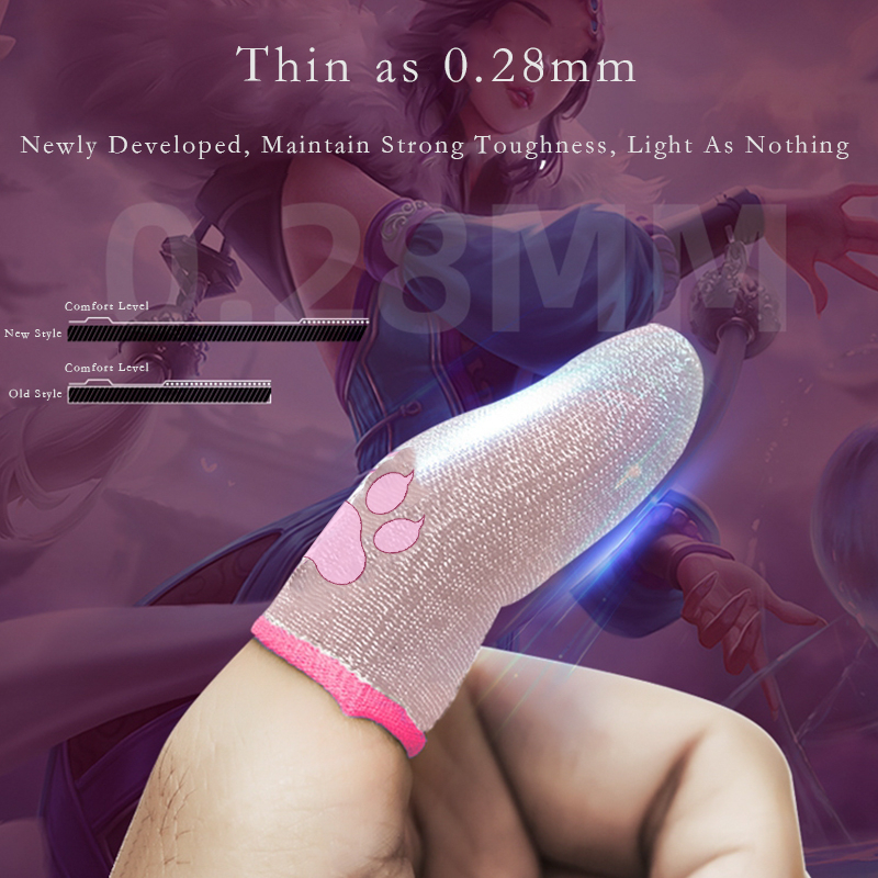 Blueow  Găng Đeo Ngón Tay Chống Mồ Hôi Chơi game Catwoman Chuyên Nghiệp Tùy Chỉnh Màu Hồng