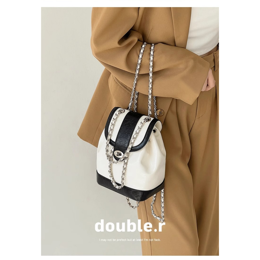 Balo AHA OFFICIAL da mềm cao cấp đính đá kim cương bạc thời trang cho nữ