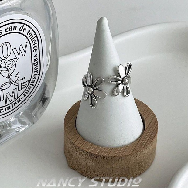 Nhẫn Hở Mạ Bạc 925 Hình Nơ Và Hoa Độc Đáo Thời Trang Cho Nữ