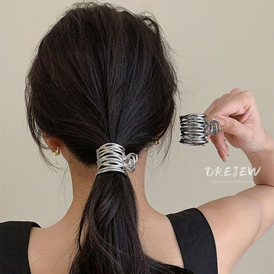 DREJEW Kẹp Tóc Kim Loại Cố Định Tóc Đuôi Ngựa Đơn Giản Thời Trang Cao Cấp Dễ Phối Đồ Cho Nữ kẹp càng cua kẹp tóc hàn quốc