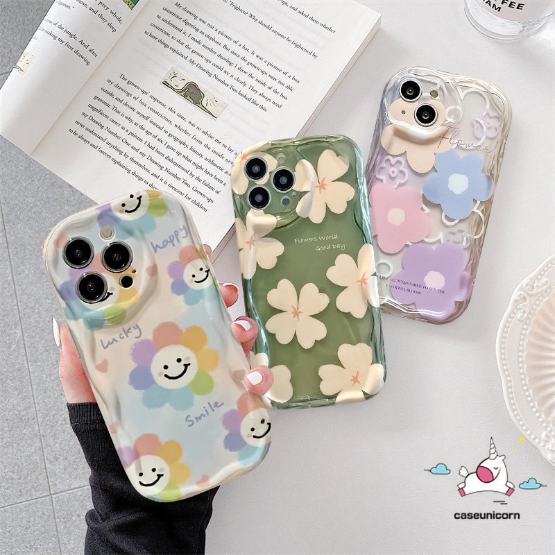 Ốp Điện Thoại Tpu Mềm Chống Sốc Viền Cong Hình Hoa 3D Cho iPhone 11 14 13 12 Pro Max XR 6s 6 7 8 Plus 7plus X XS Max SE 2020