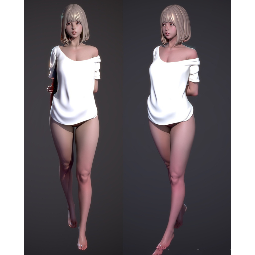 Bộ Mô Hình Cô Gái Mùa Hè Tỉ Lệ 1 / 6 Bằng Nhựa Resin