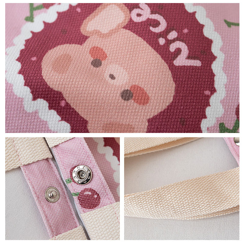 One Túi Xách Tay Đựng Cơm Trưa Bằng Vải canvas Phong Cách Hàn Quốc Dành Cho Nữ Sinh