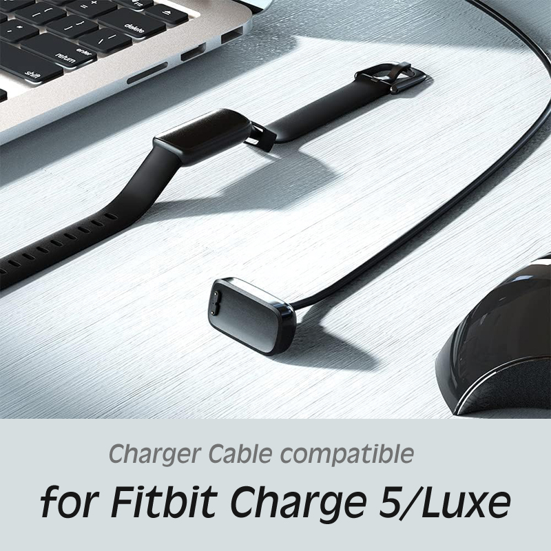 Dây Cáp Sạc Thay Thế Fitbit Charge 5 / Fitbit Luxe Có Nút Đặt Lại 1 Mét Dành Cho Thay Thế Dành Cho Đồng Hồ Thông Minh