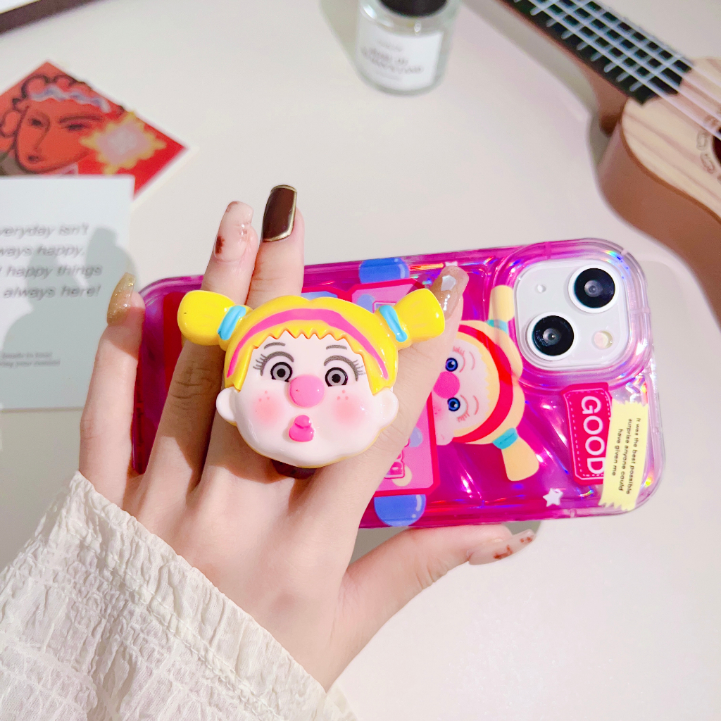 Ốp Lưng Chống Sốc Hình Bé Gái Cho iPhone 14 / 13 / 12 / 11 / X / 8P / 7P / 7 / 6P