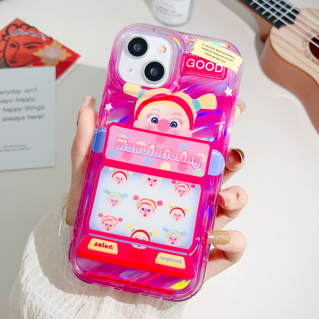 Ốp Lưng Chống Sốc Hình Bé Gái Cho iPhone 14 / 13 / 12 / 11 / X / 8P / 7P / 7 / 6P