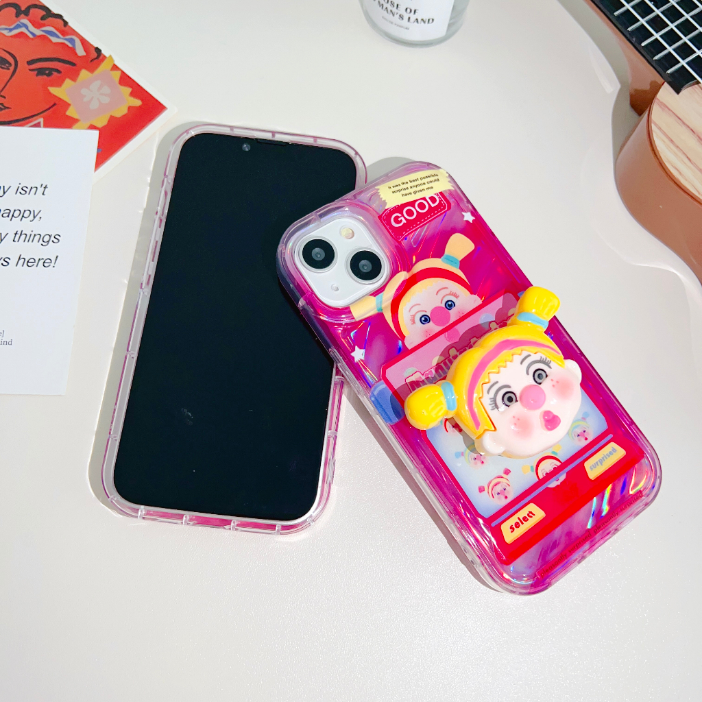 Ốp Lưng Chống Sốc Hình Bé Gái Cho iPhone 14 / 13 / 12 / 11 / X / 8P / 7P / 7 / 6P