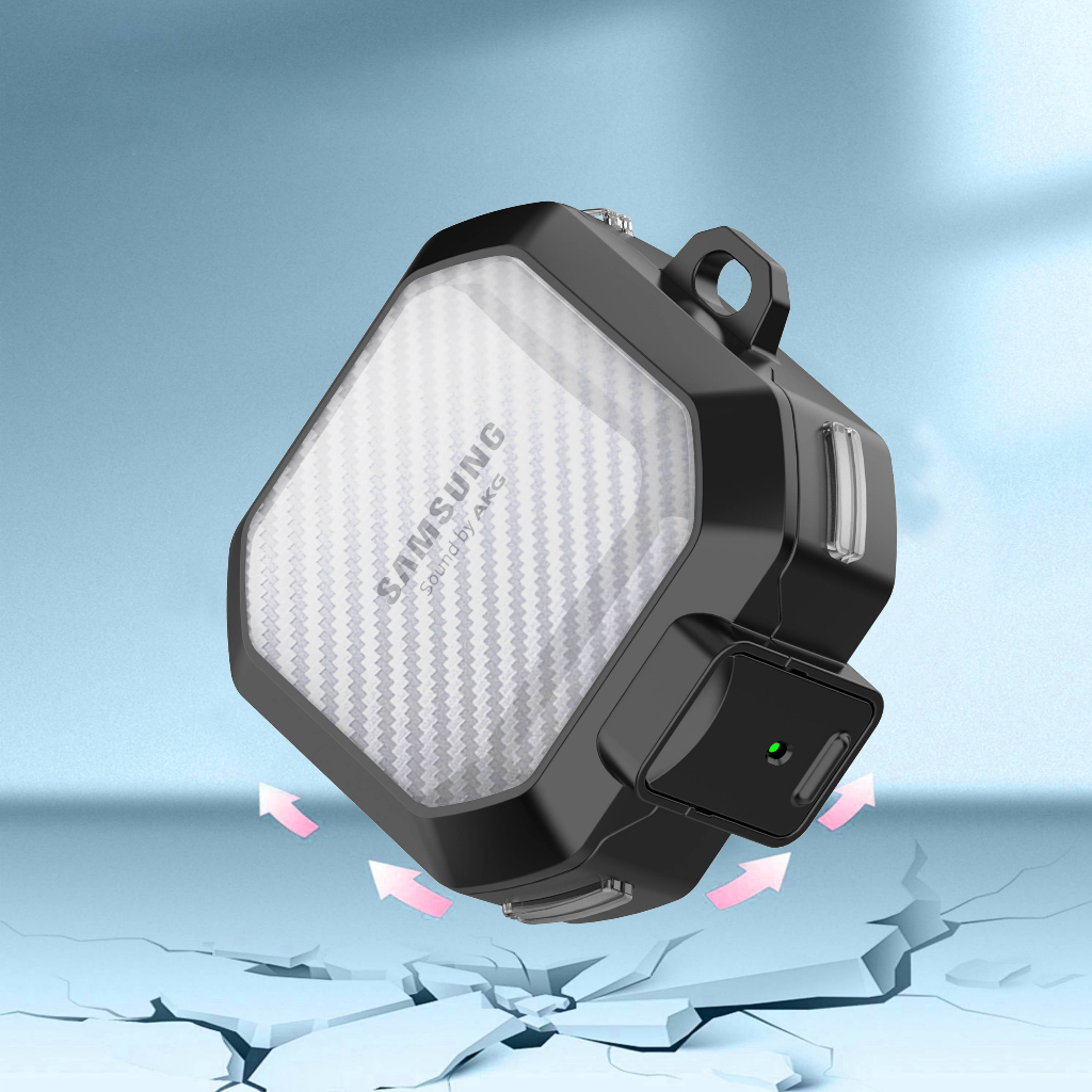 SAMSUNG Bao Da Điện Thoại Bằng Sợi carbon Chống Sốc Có Khóa Cho galaxy buds 2 pro / pro 2 / live / fe / galaxy buds pro