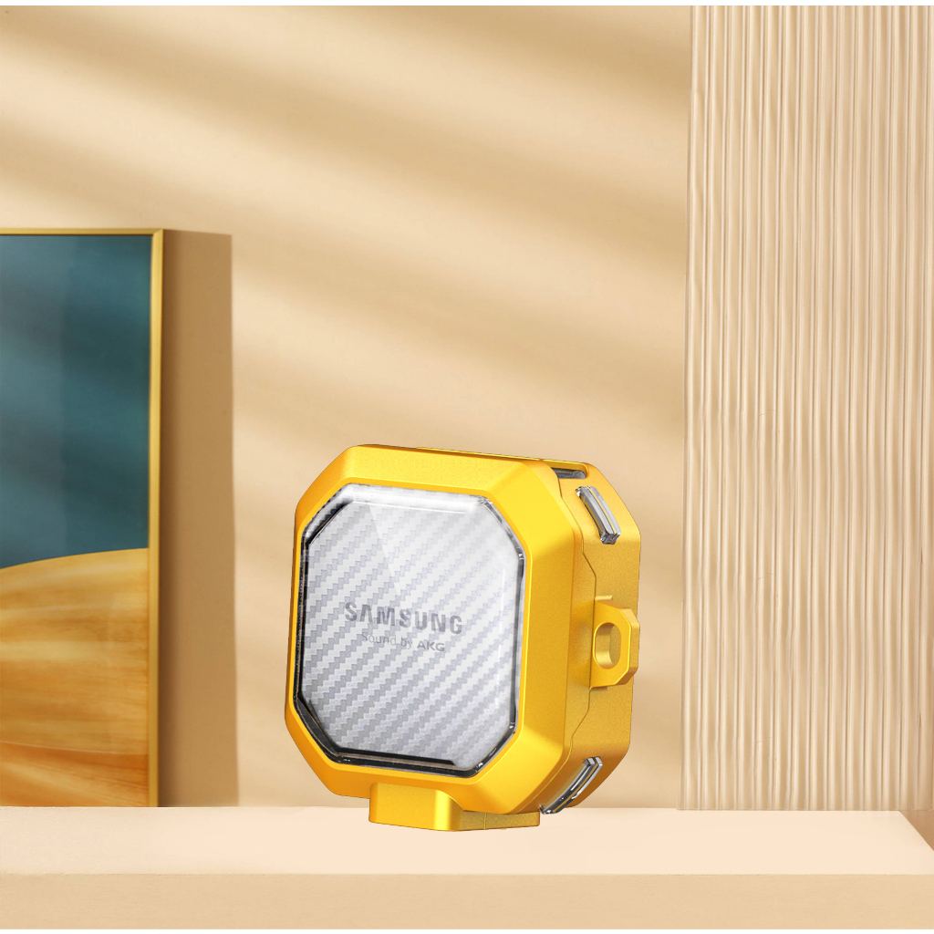 SAMSUNG Bao Da Điện Thoại Bằng Sợi carbon Chống Sốc Có Khóa Cho galaxy buds 2 pro / pro 2 / live / fe / galaxy buds pro