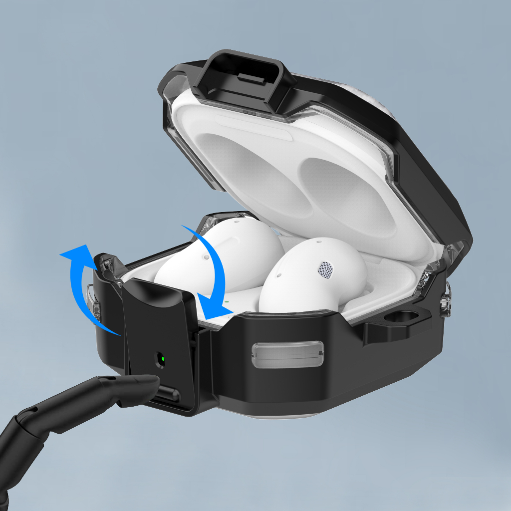 SAMSUNG Bao Da Điện Thoại Bằng Sợi carbon Chống Sốc Có Khóa Cho galaxy buds 2 pro / pro 2 / live / fe / galaxy buds pro