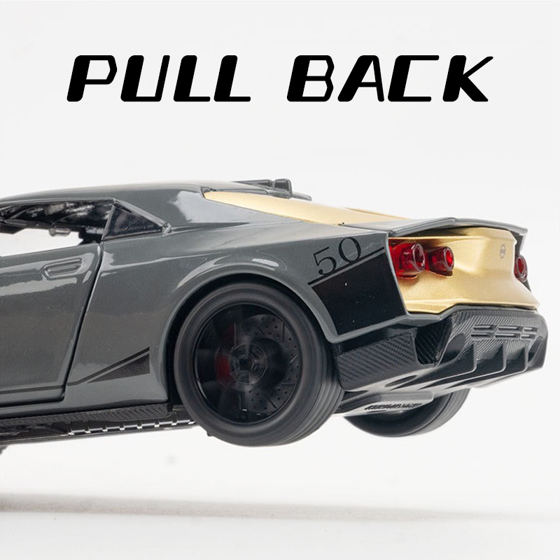 Mô Hình Xe Hơi Nissan GTR 50Alloy Tỉ Lệ 1: 32 Bằng Kim Loại Có Đèn Và Nhạc Cho Bé Trai