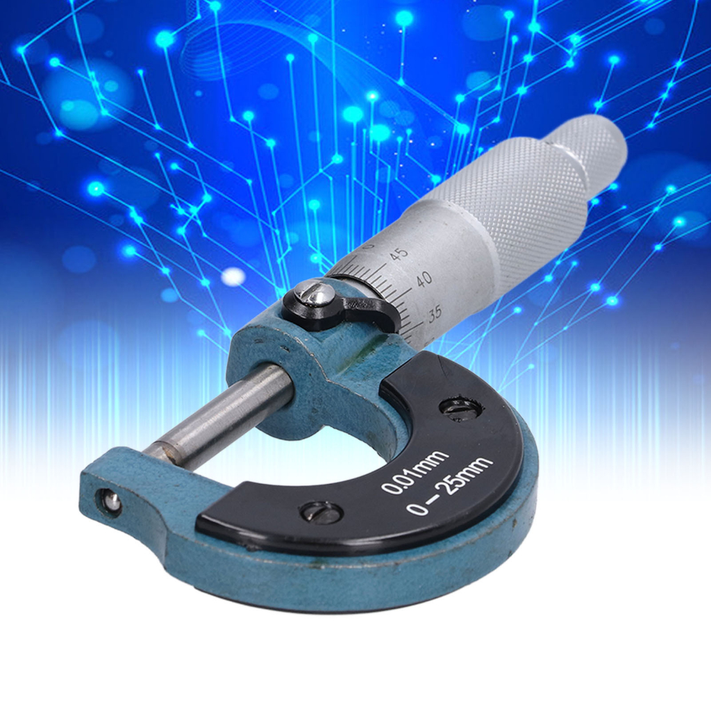 Công cụ đo độ dày Panme bên ngoài bằng thép không gỉ có chính xác cao với cờ lê 0 01mm Dustrial B.