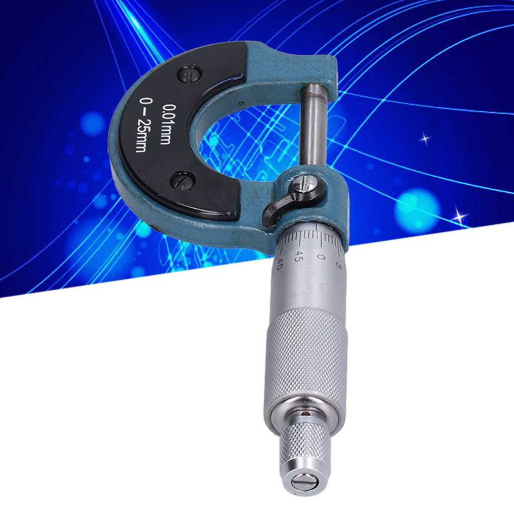 Công cụ đo độ dày Panme bên ngoài bằng thép không gỉ có chính xác cao với cờ lê 0 01mm Dustrial B.