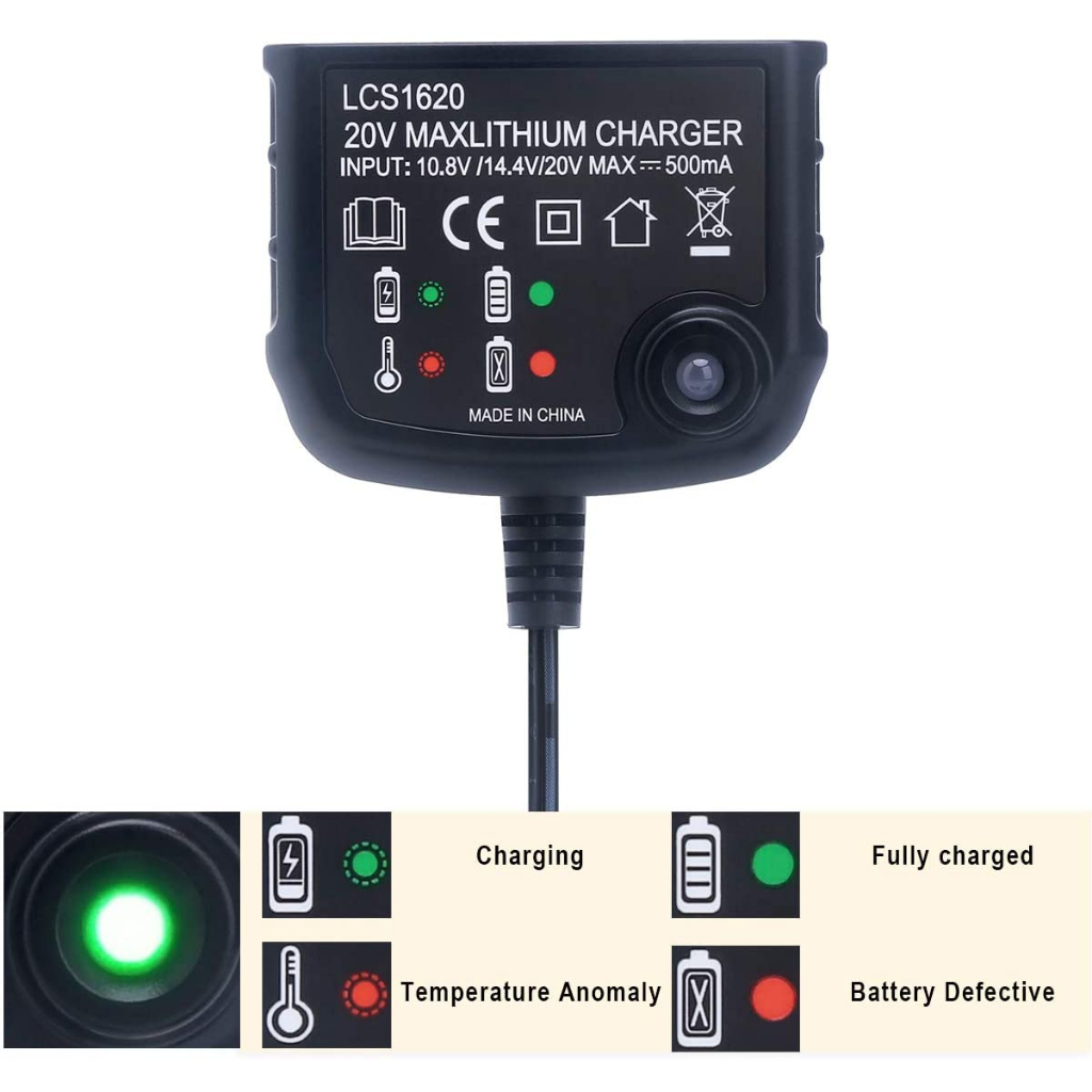 Bộ Sạc Pin Li-ion LCS1620 10.8V 14.4V 20V Max Serise LBXR20 Cho Black & Decker