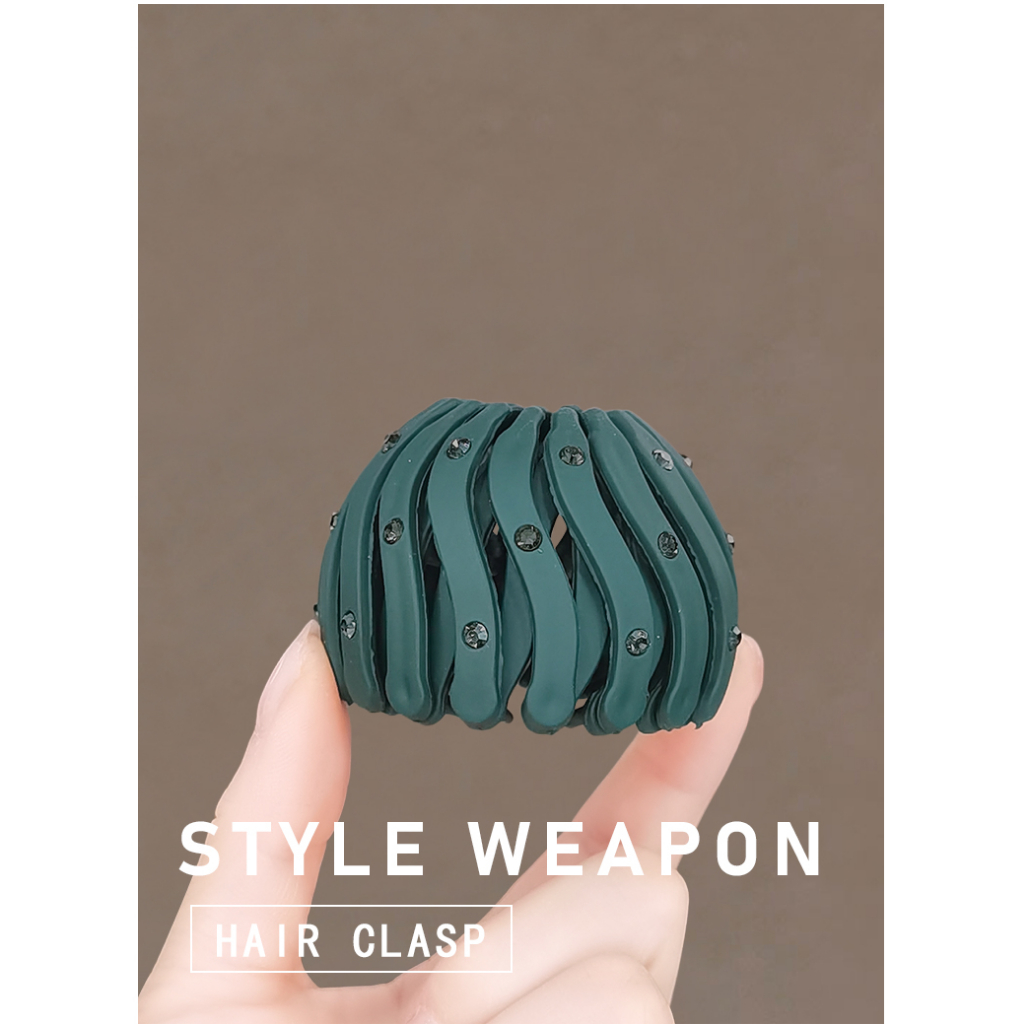 Kẹp Tóc Đuôi Ngựa Đính Đá Acrylic Hình Tổ Chim