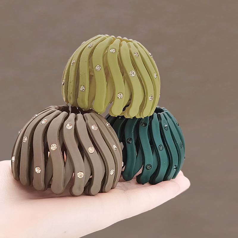 Kẹp Tóc Đuôi Ngựa Đính Đá Acrylic Hình Tổ Chim