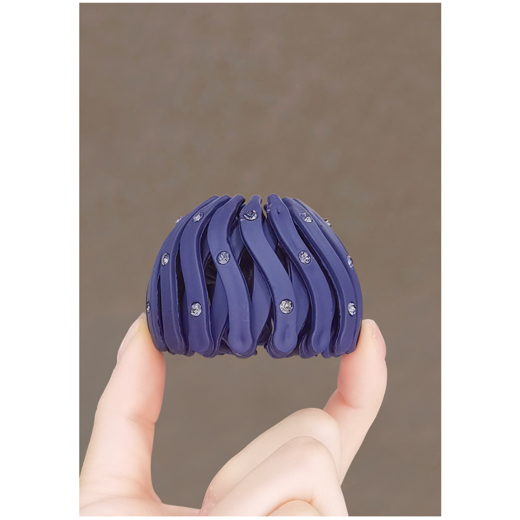 Kẹp Tóc Đuôi Ngựa Đính Đá Acrylic Hình Tổ Chim