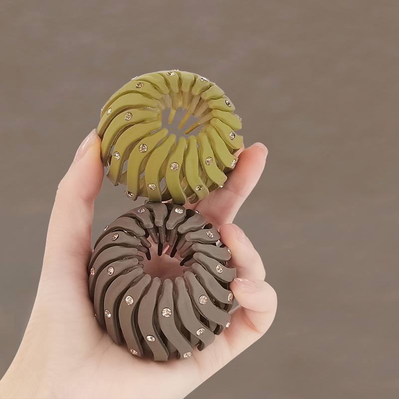 Kẹp Tóc Đuôi Ngựa Đính Đá Acrylic Hình Tổ Chim