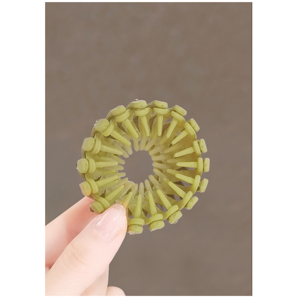 Kẹp Tóc Đuôi Ngựa Đính Đá Acrylic Hình Tổ Chim