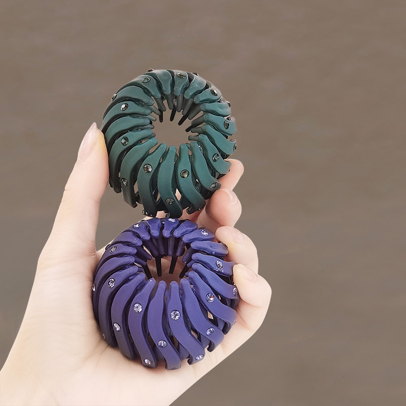 Kẹp Tóc Đuôi Ngựa Đính Đá Acrylic Hình Tổ Chim