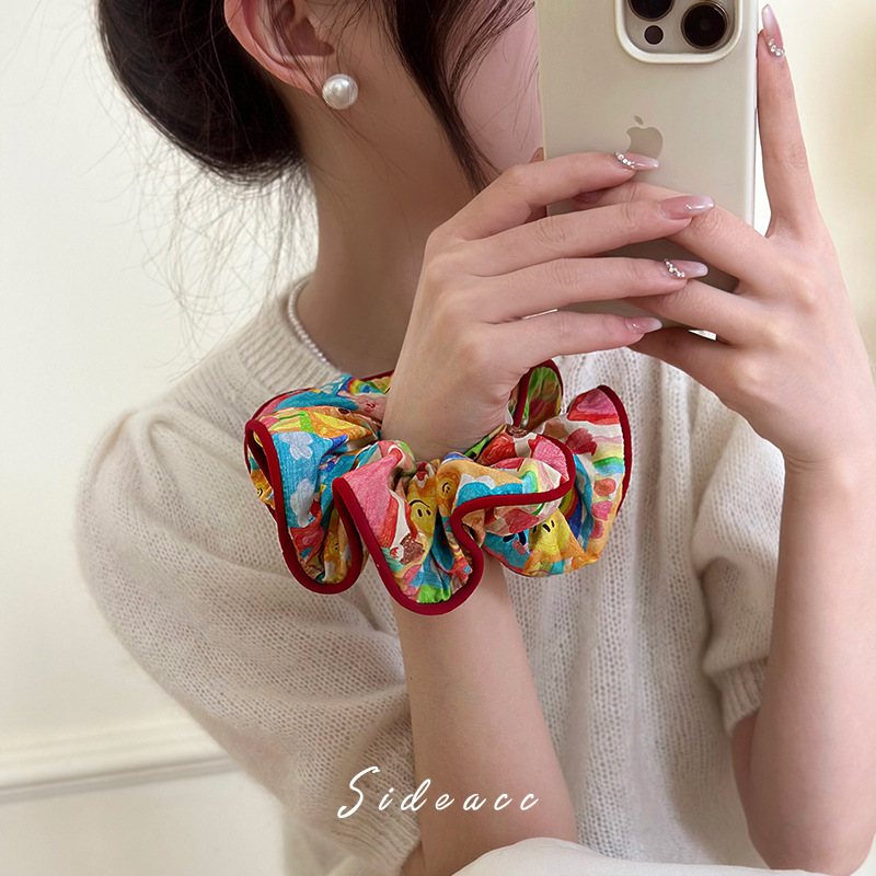 Dây Buộc Tóc Cao Su Phối Ren Phong Cách Hàn Quốc Mới 2023