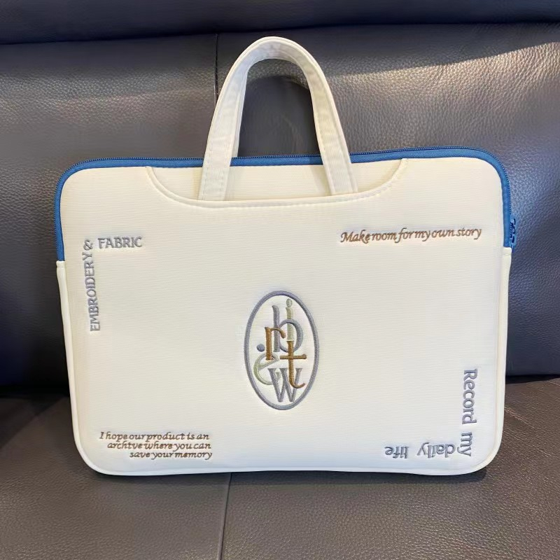 Túi Đựng Laptop 13 14 15 15.6 inch Xách Tay Thêu Họa Tiết Dễ Thương Phong Cách Hàn Quốc Cho Nam Và Nữ