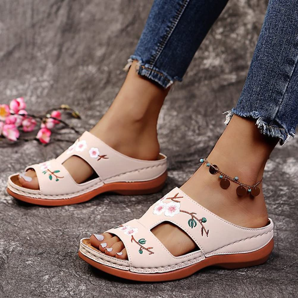 Dép Sandal Đế Bằng Chống Trượt Thoáng Khí Phong Cách Cổ Điển Thời Trang Mùa Hè Cho Nữ