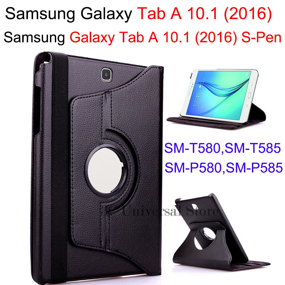 Bao Da PU Máy Tính Bảng Nắp Lật Xoay 360 Độ Cho Samsung Galaxy Tab A 10.1 2016 SM-T580 SM-T585 Galaxy Tab A 10.1 (2016) SM-P580 SM-P585