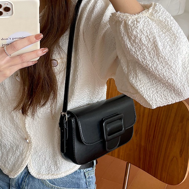 Túi Đeo Vai Hình Vuông Nhỏ Thiết Kế Đơn Giản Phong Cách Retro Đường Phố Cho Nữ HZFTR0527