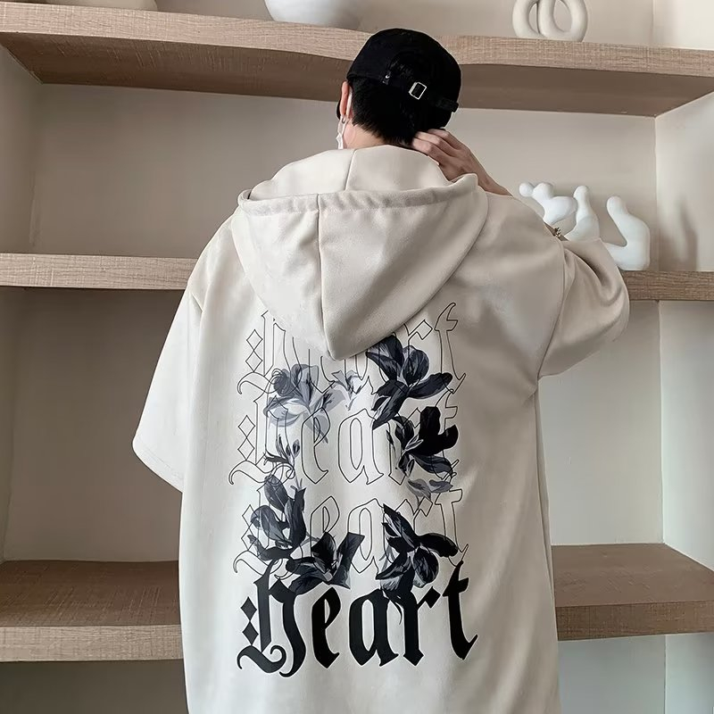 Áo Thun Polo Ngắn Tay Có Khóa Kéo In Chữ Phong Cách Hàn Quốc Thời Trang Mùa Hè Hàng Mới Năm 2023