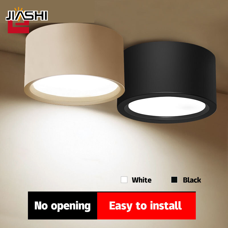 Đèn trần LED JIASHI tròn siêu mỏng không đục lỗ trang trí phòng khách