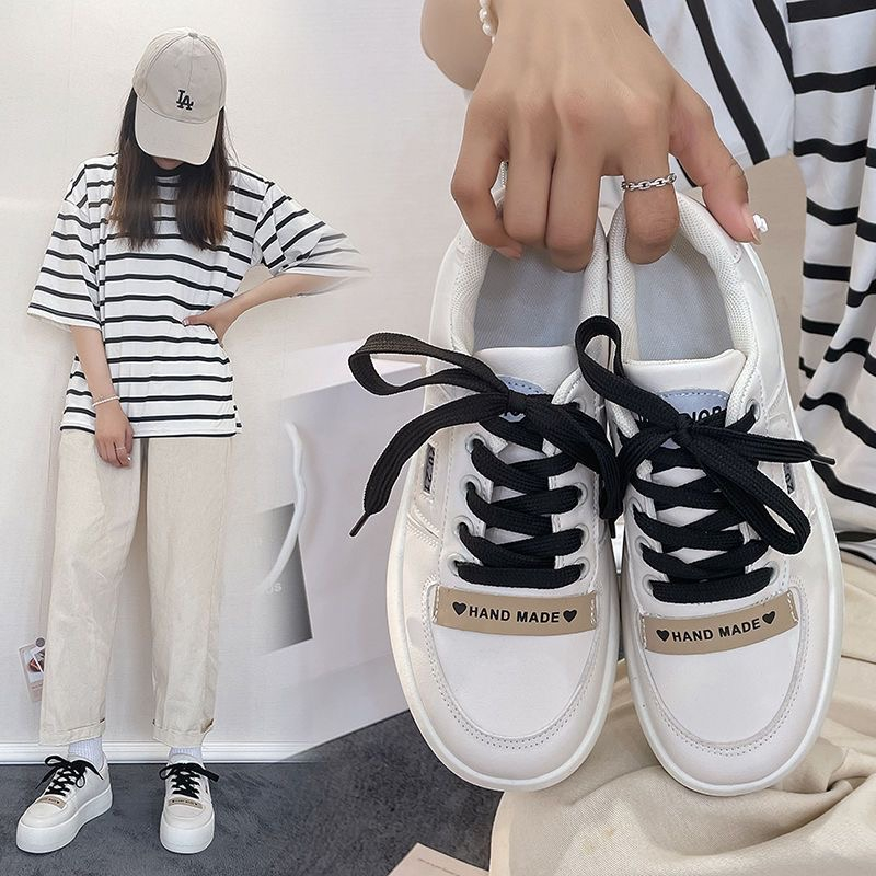 Giày Thể Thao Cột Dây Đế Dày Siêu Nhẹ Chống Trượt Thoải Mái Phong Cách Hàn Quốc Cho Nữ