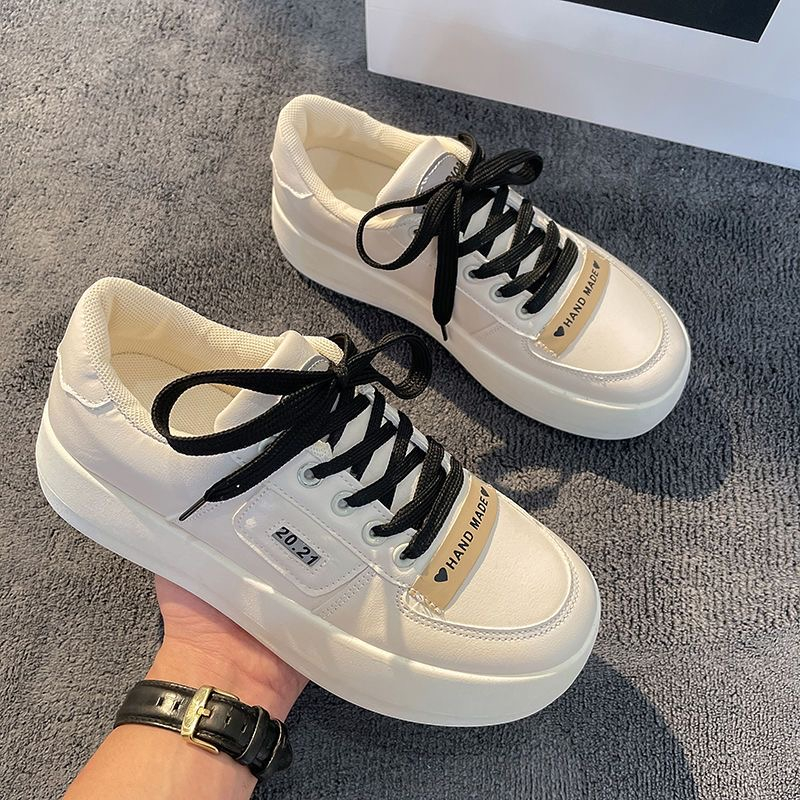 Giày Thể Thao Cột Dây Đế Dày Siêu Nhẹ Chống Trượt Thoải Mái Phong Cách Hàn Quốc Cho Nữ