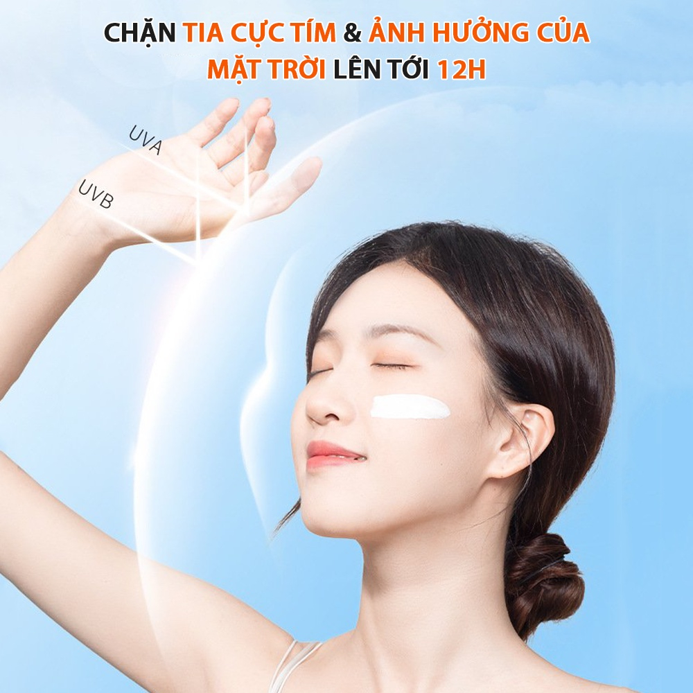 Kem chống nắng bảo vệ da đa chiều SPF50/PA+, Niacinamide dưỡng da trắng sáng hộp 50g, Làm trắng, chống nắng, cách ly 3 trong 1