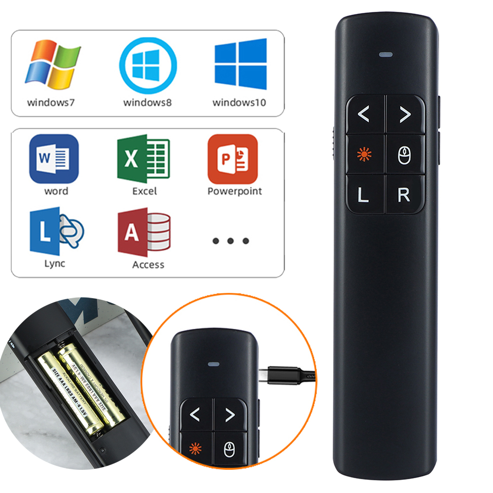 Bút Trình Chiếu PowerPoint Kèm Điều Khiển Từ Xa Cho Laptop / Dạy Học