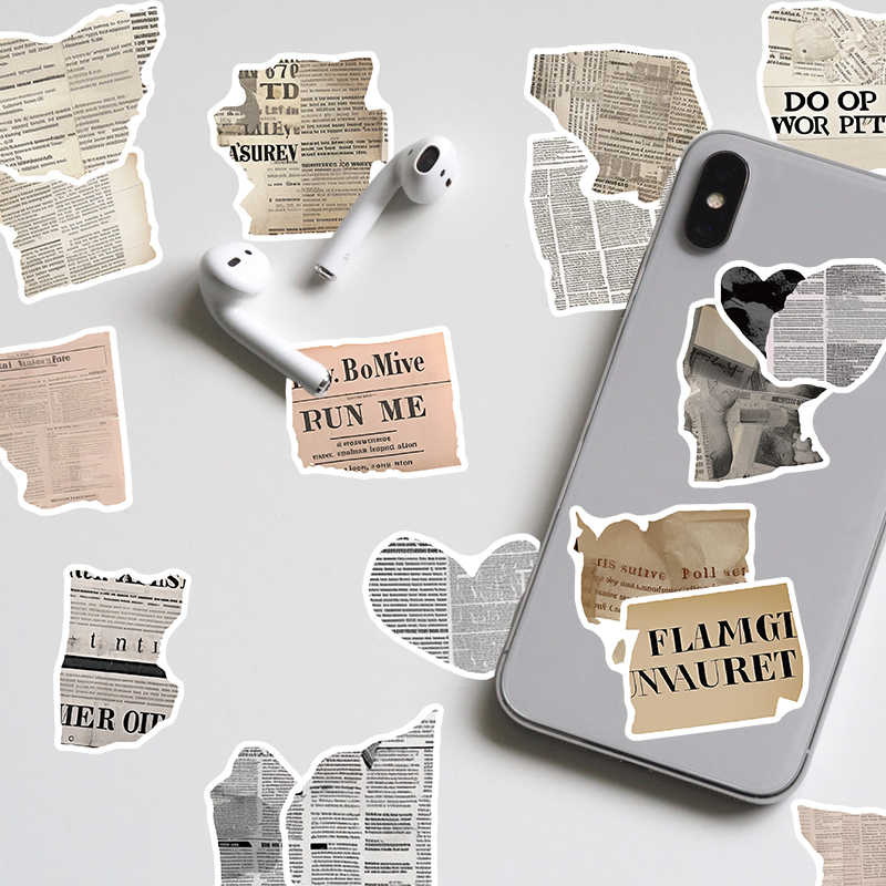 Bộ 50 Miếng Dán Trang Trí Vali / Laptop / Xe Hơi / Ván Trượt Họa Tiết Graffiti Chống Thấm Nước DIY