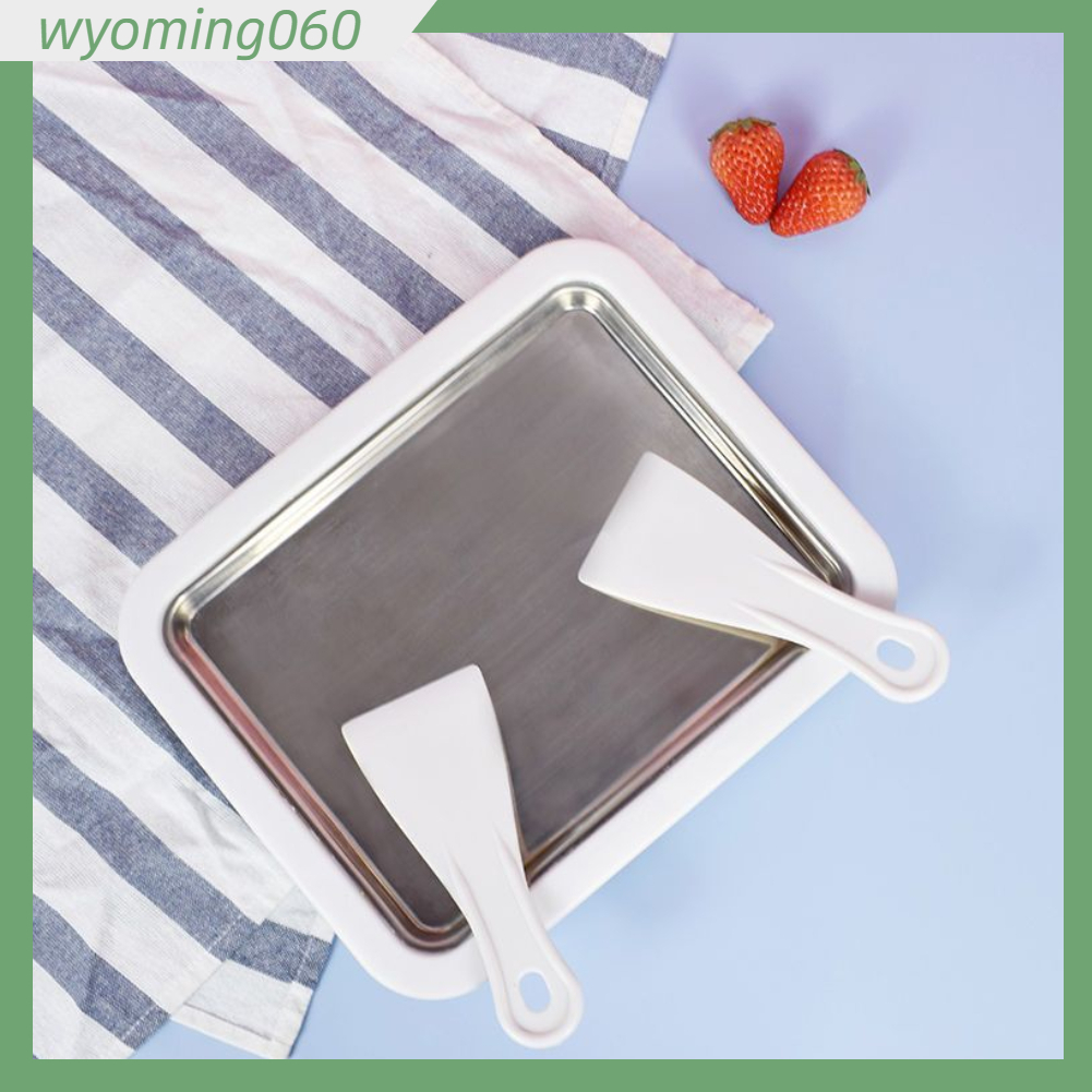 Máy làm sữa chua chiên mùa hè mini máy làm đá chiên nhỏ máy làm kem khay inox chiên【wyoming060】