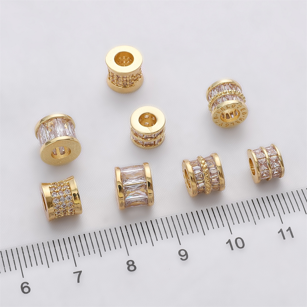1 Hạt Xâu Chuỗi Làm Trang Sức Mạ Vàng 14k DIY