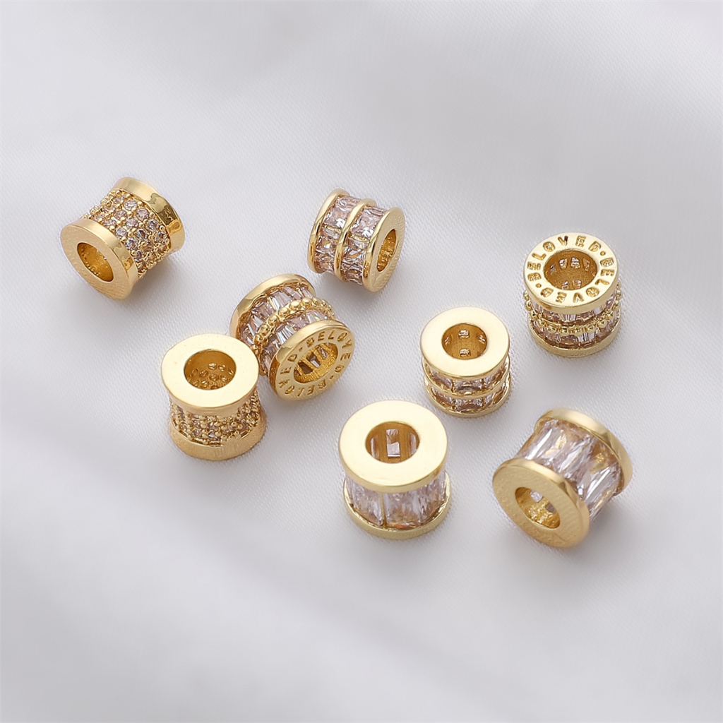 1 Hạt Xâu Chuỗi Làm Trang Sức Mạ Vàng 14k DIY