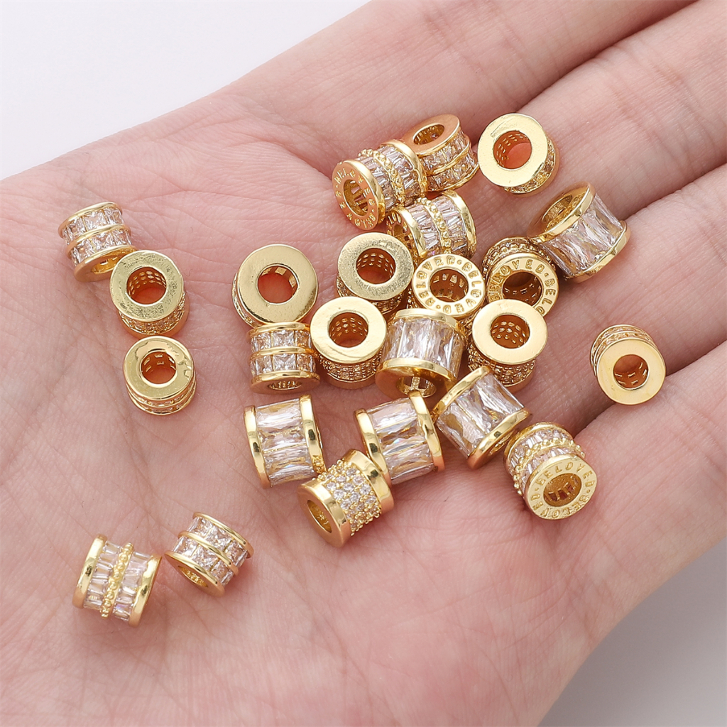 1 Hạt Xâu Chuỗi Làm Trang Sức Mạ Vàng 14k DIY