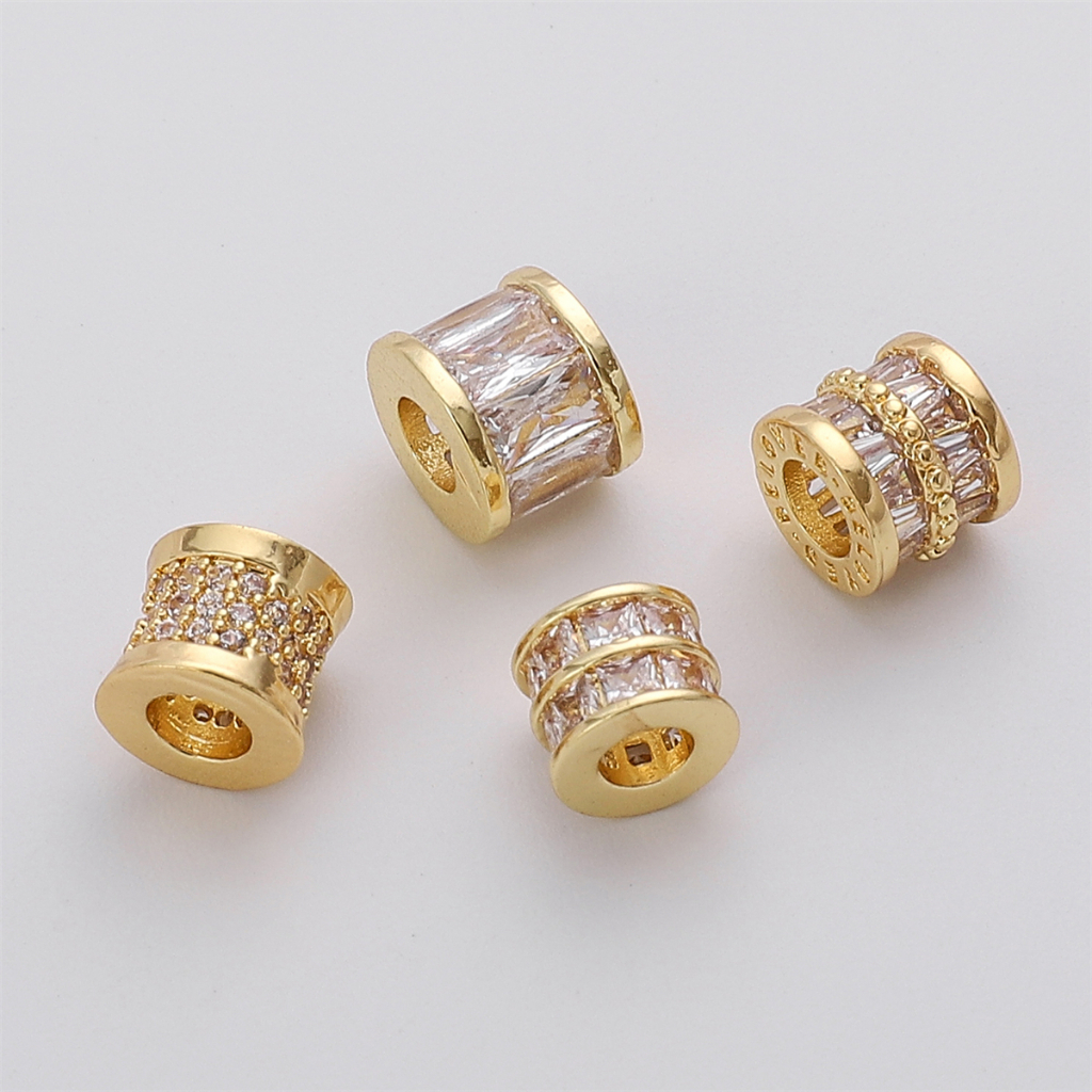 1 Hạt Xâu Chuỗi Làm Trang Sức Mạ Vàng 14k DIY