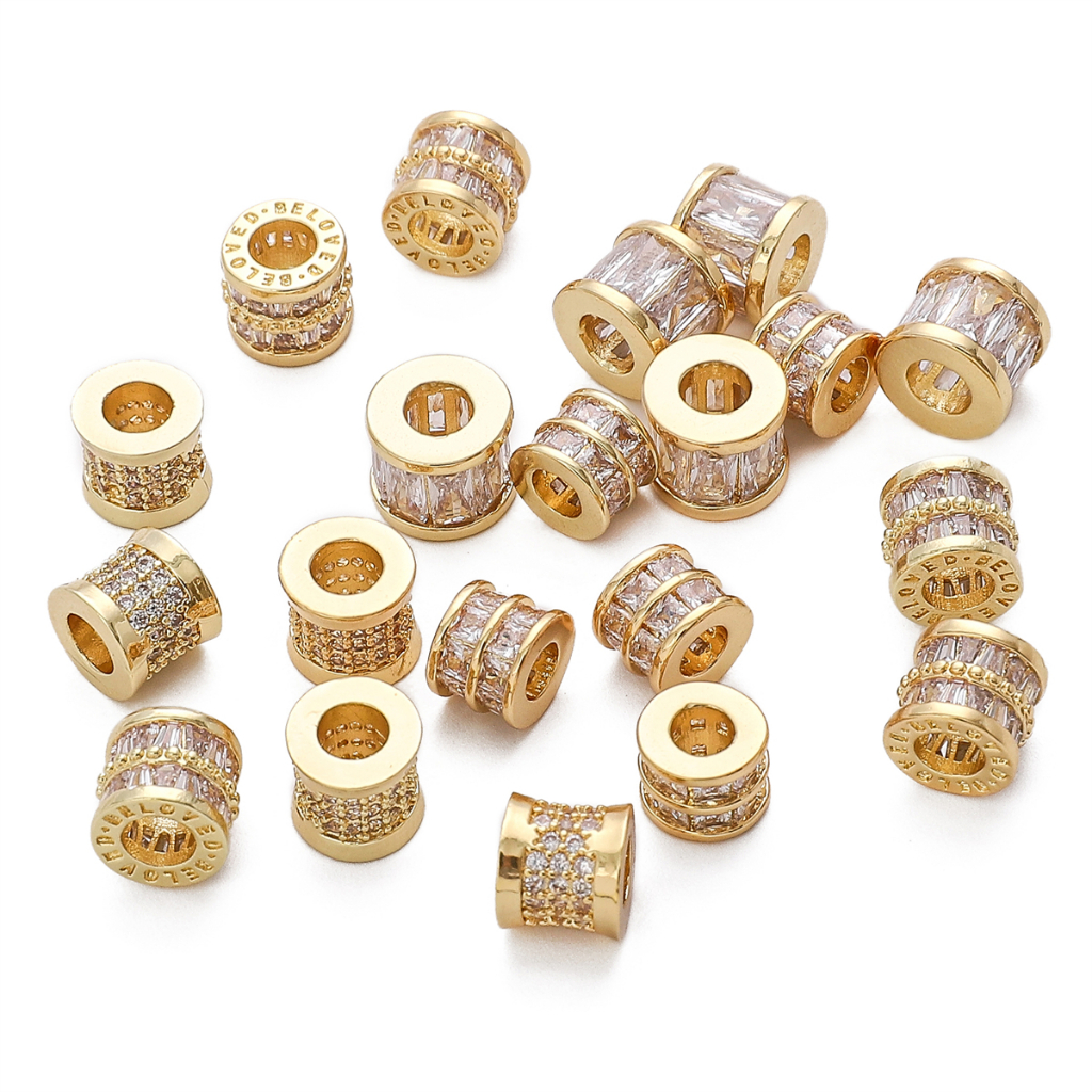 1 Hạt Xâu Chuỗi Làm Trang Sức Mạ Vàng 14k DIY