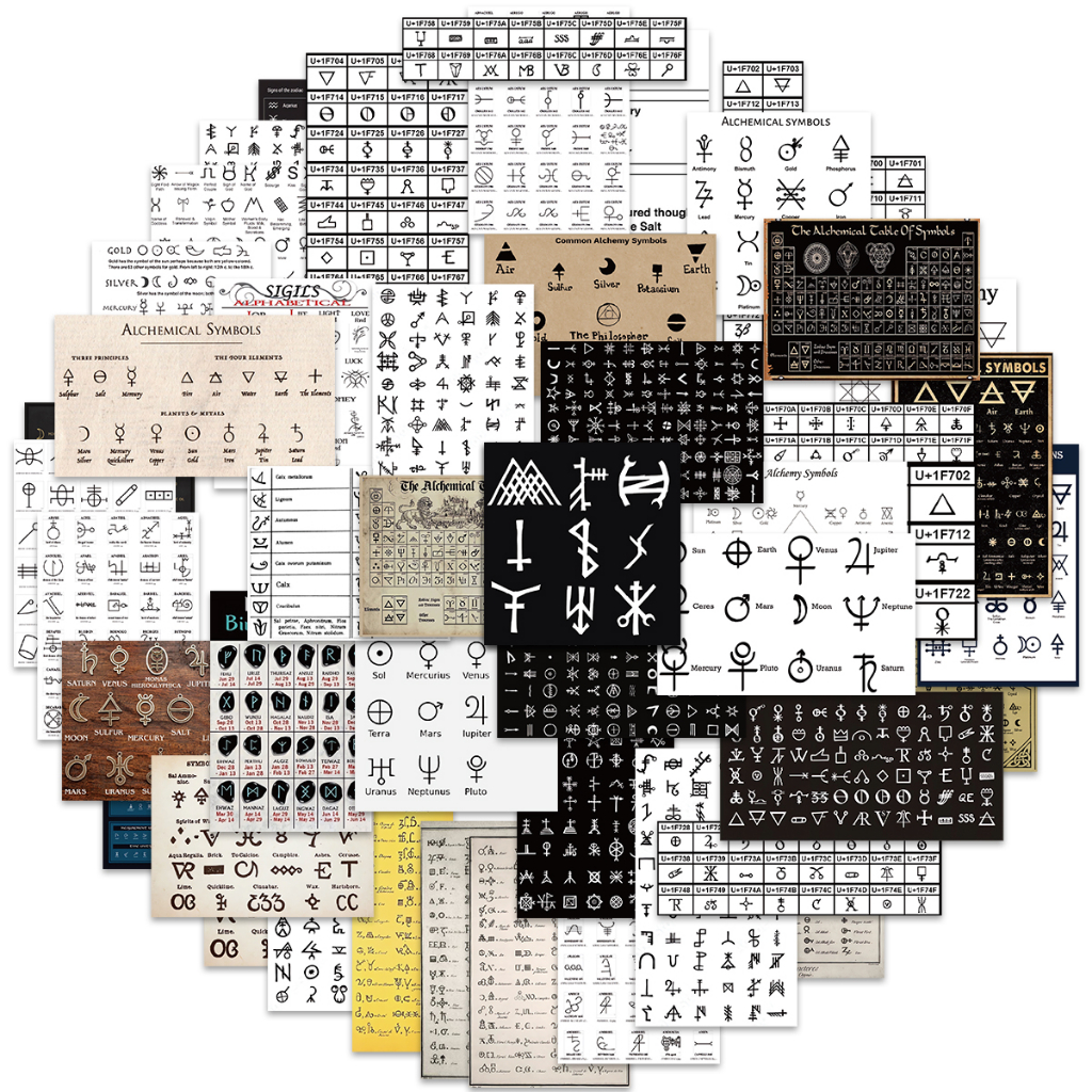 50 Miếng Dán Biểu Tượng Ai Cập Ai Cập Bí Ẩn Chống Thấm Nước Trang Trí Vali Laptop Xe Hơi DIY